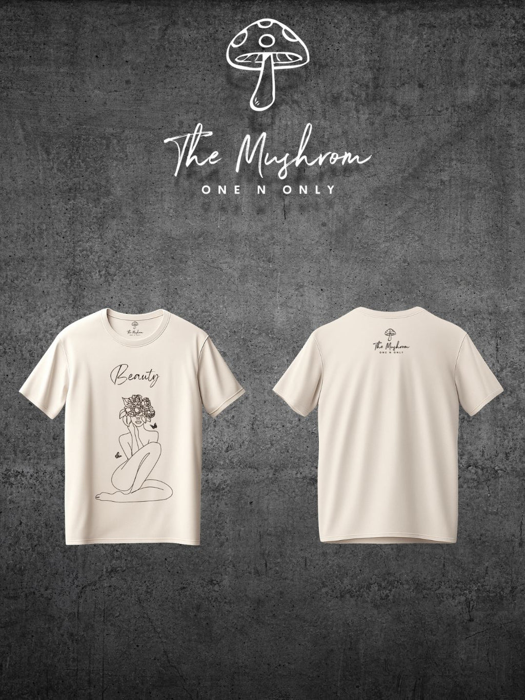 Street & Casual WearPremium Oversized Cream T-Shirt With Aesthetic Beauty Design