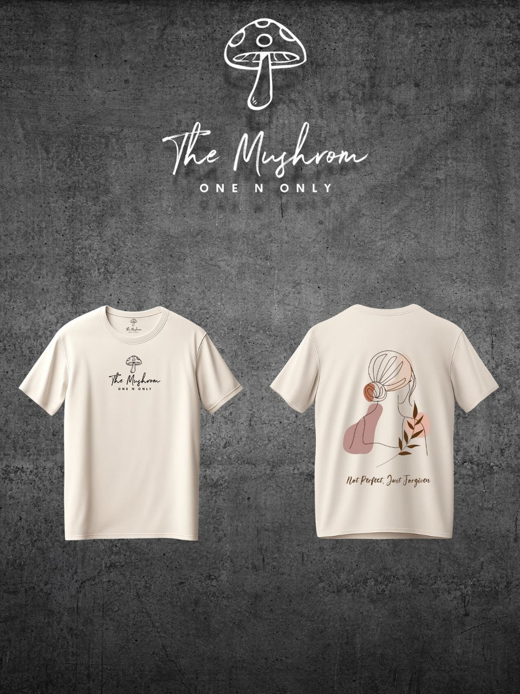 Premium Oversized Cream T-Shirt with Aesthetic Girl Design