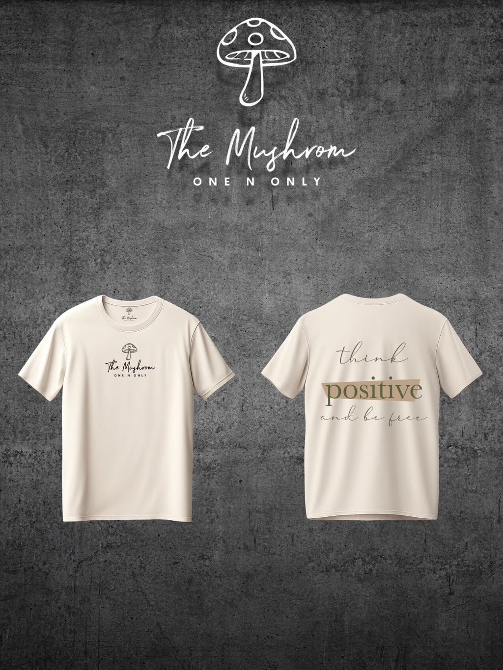 Street wear Premium Oversized Cream T-Shirt with Positive Quote