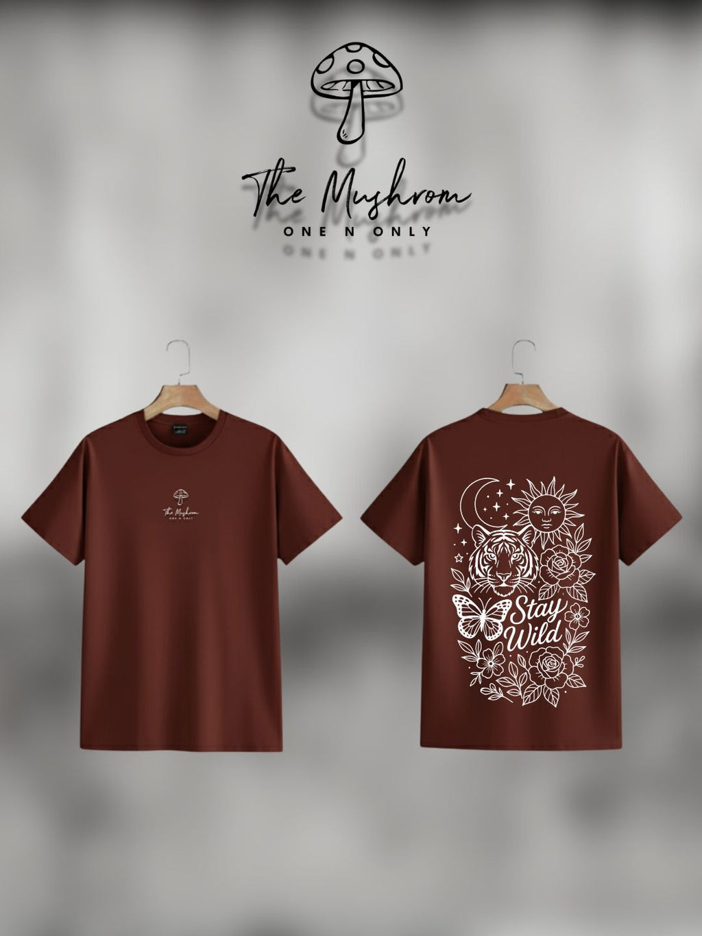 Street & Casual Wear Premium Oversized Rust Maroon T-Shirt 