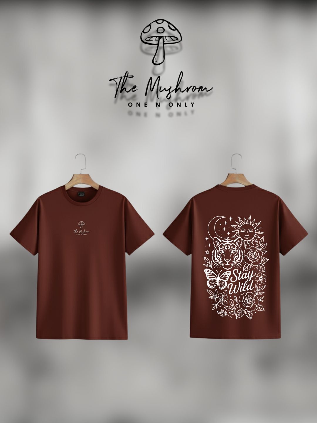 Street & Casual Wear Premium Oversized Rust Maroon T-Shirt 