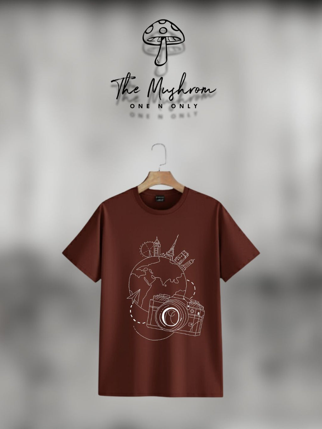 Street & Casual Premium Oversized Rust Maroon T-Shirt 